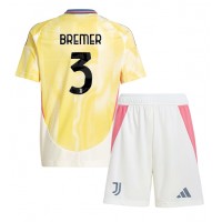 Echipament fotbal Juventus Gleison Bremer #3 Tricou Deplasare 2024-25 pentru copii maneca scurta (+ Pantaloni scurti)